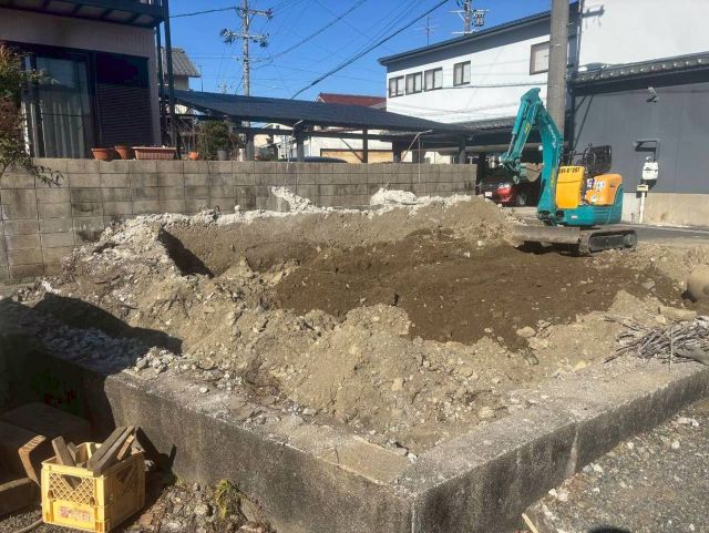 桑名市佛眼院　永代供養墓工事　⑬無縁塚解体